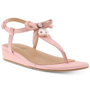 Badgley Mischka Talia Satin Bow Sandals